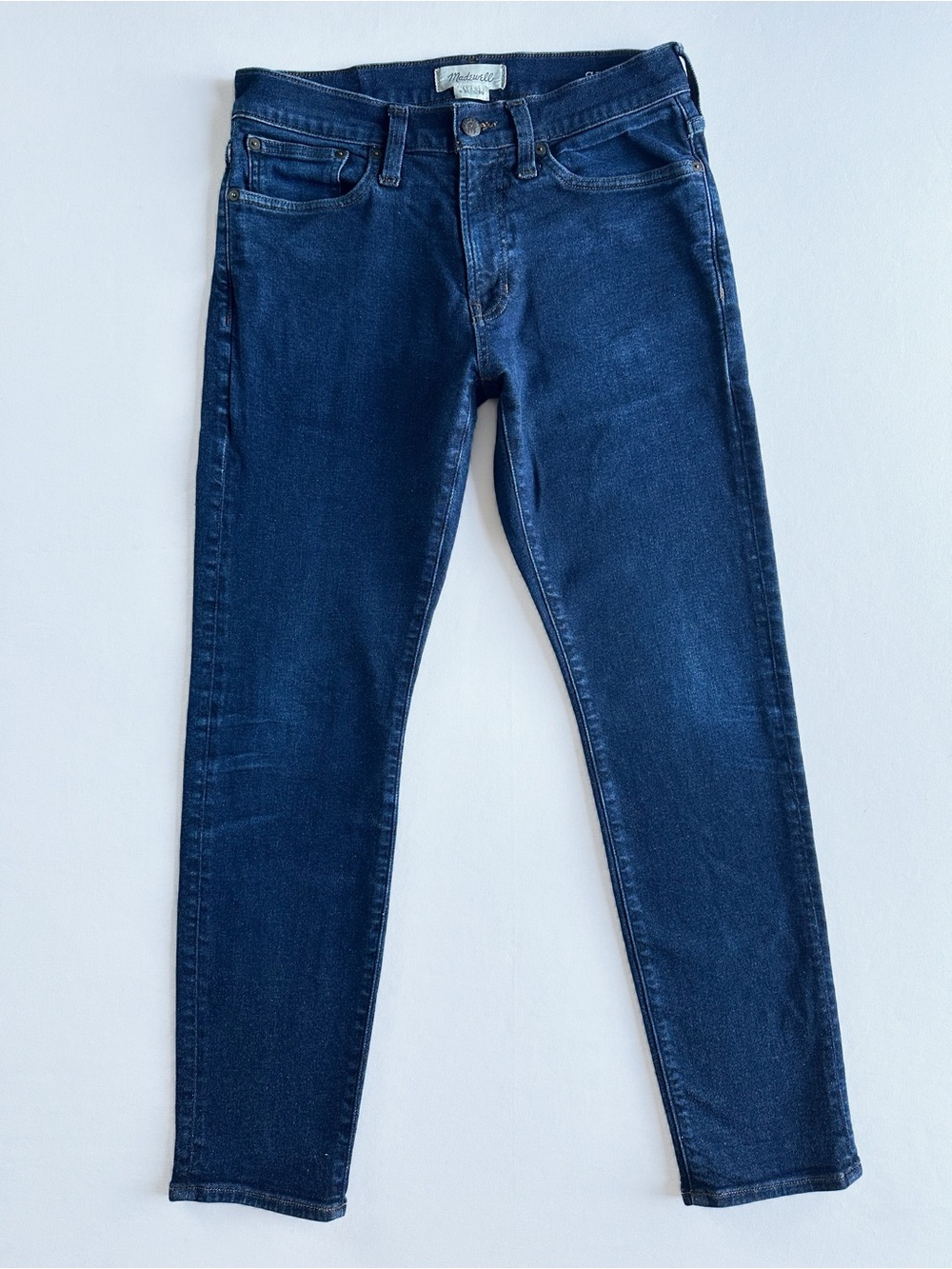 Madewell 31 x 30 Slim High Rise Blue Jeans Dark Wash Denim